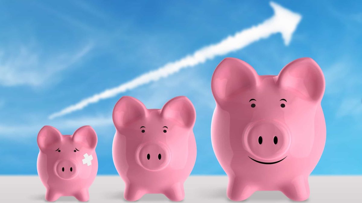 3 piggy banks increasing in size, asx shares financials, growth, asx portfolio