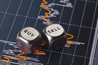 Buy or sell shares, roll of the dice