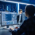Woman working at computer