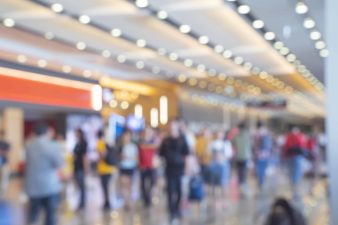 People shopping in shopping centre