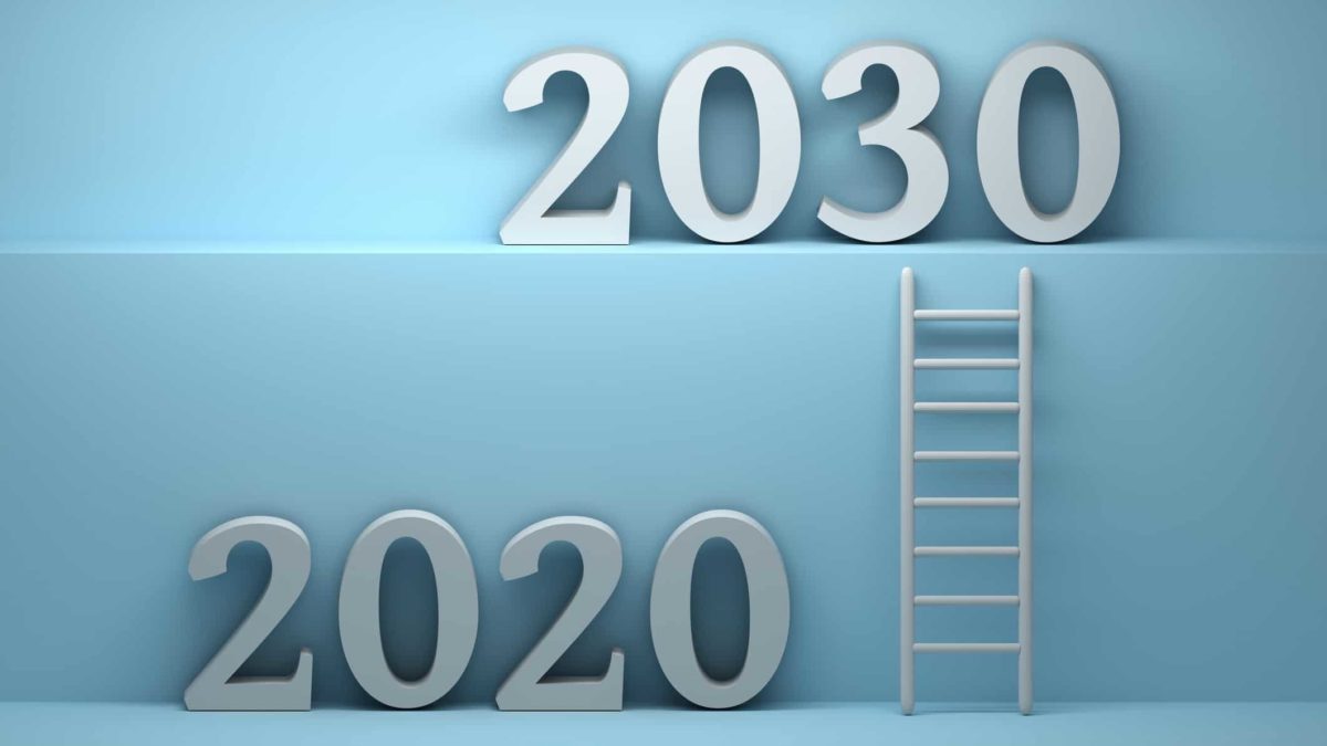 ladder going between 2020 and 2030