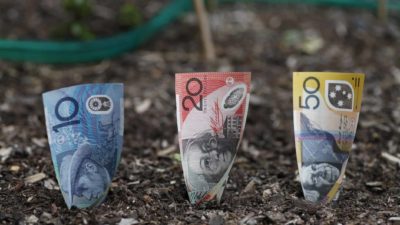 $10, $20 and $50 noted planted in the dirt signifying asx growth shares