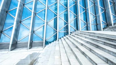 Exterior of a bank building