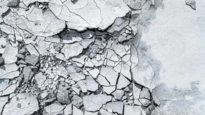 Smashed concrete