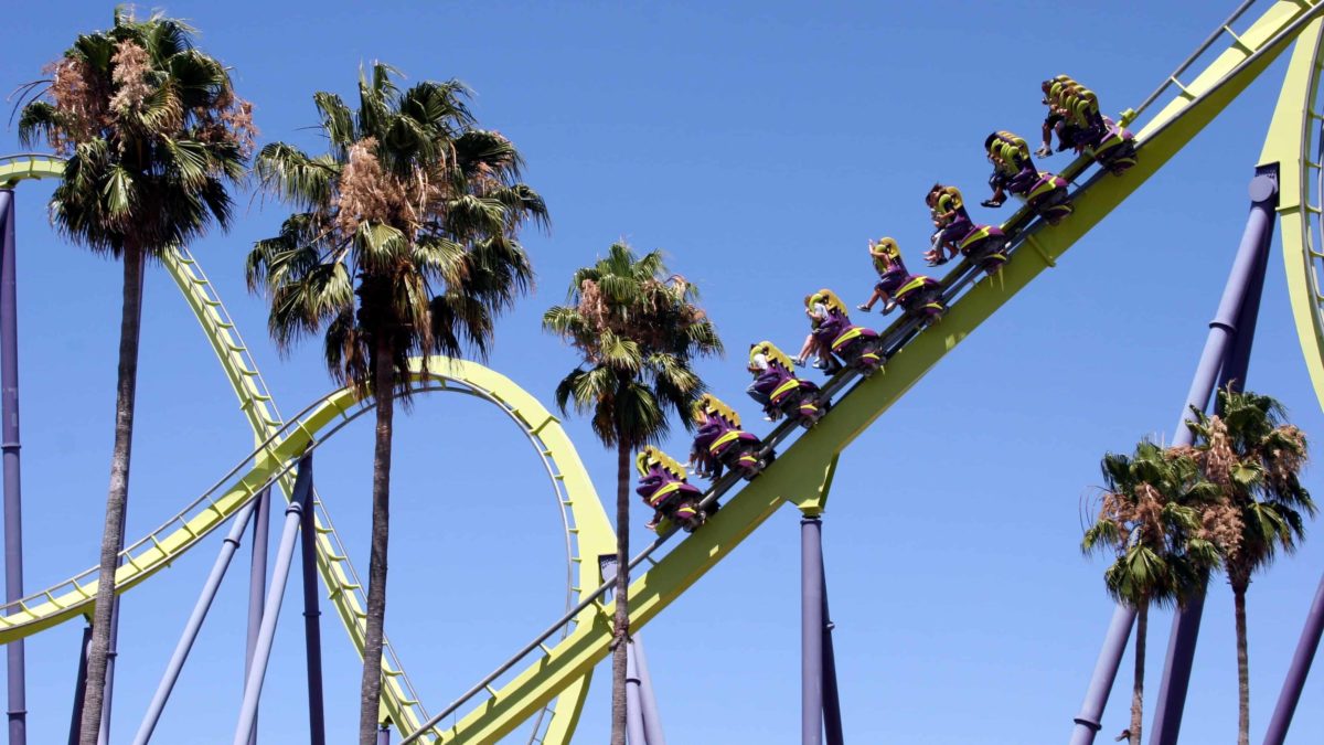 wild rollercoaster ride signifying ardent leisure share price
