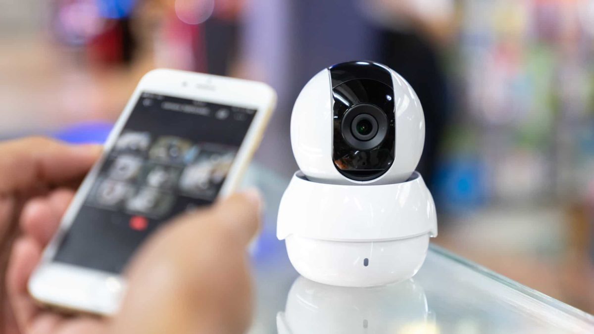 home security camera and smart phone representing scout security share price