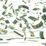 Super profit tax ASX miners one hundred dollar notes floating around representing asx share price growth