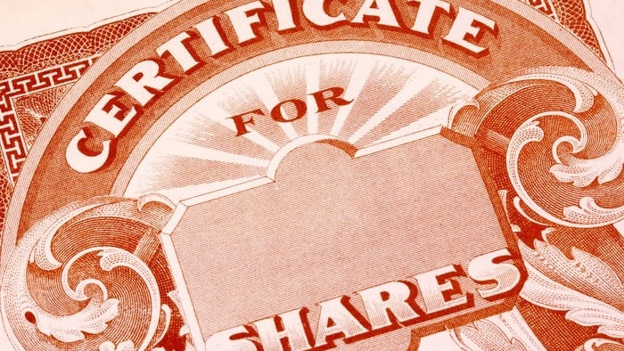 old fashioned certificate of share ownership