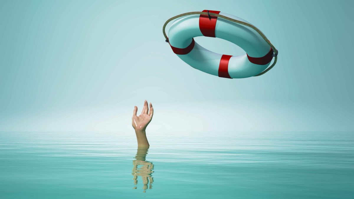 hand reaching out of water for life buoy representing asx shares needed for Tesla to survive