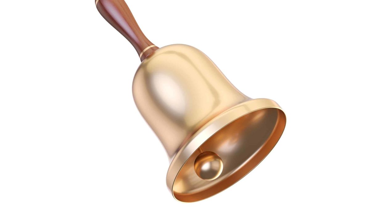 Image of a golden bell representing bell financial share price