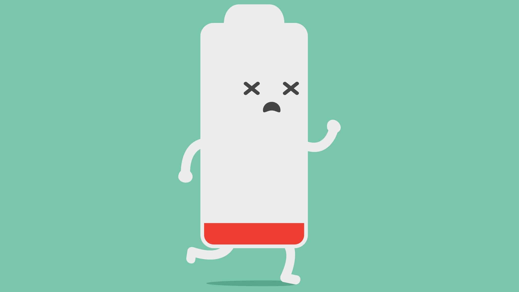 Galan Lithium share price falling asx share price represented by a sad and flat battery