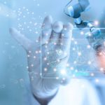 A medical researcher works on a bichip, indicating share price movement in ASX tech companies