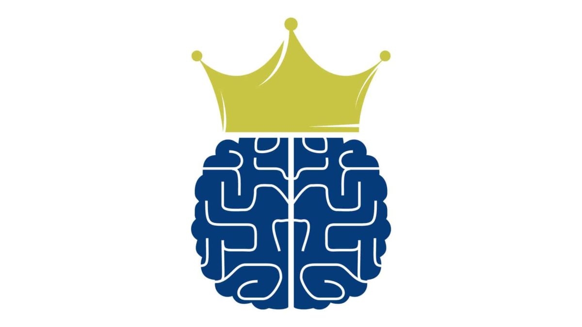 brainchip shares represented by illustration of a blue brain wearing a gold crown
