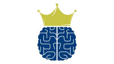 brainchip shares represented by illustration of a blue brain wearing a gold crown