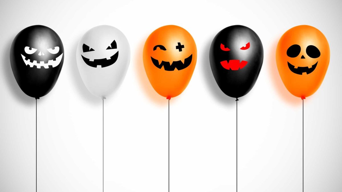 Top ASX stocks for October represented by variety of different halloween balloons