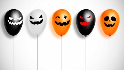 Top ASX stocks for October represented by variety of different halloween balloons