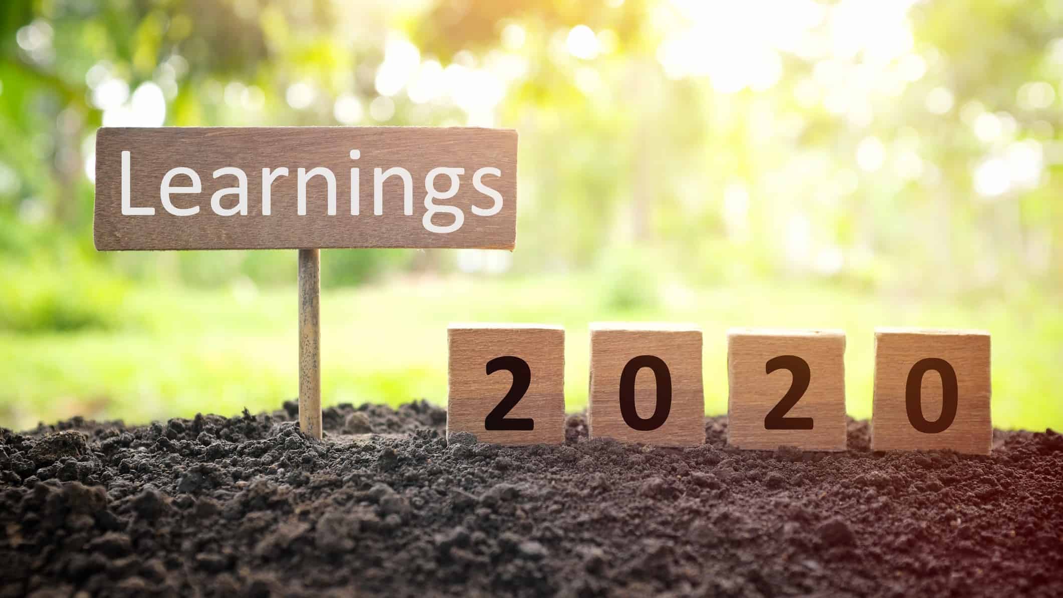 lessons learned in 2020 concept