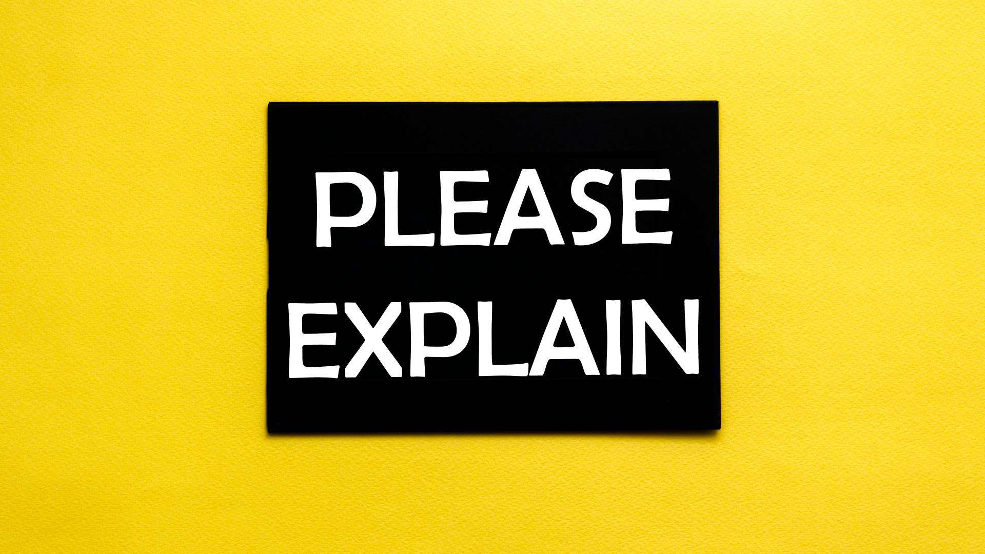 asx company being investigated represented by big please explain sign