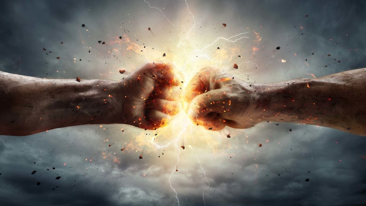 Two fists connect in a surge of power, indicating strong share price growth or new partnerships for ASC mining and resource companies