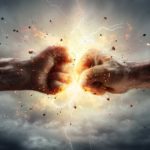 Two fists connect in a surge of power, indicating strong share price growth or new partnerships for ASC mining and resource companies
