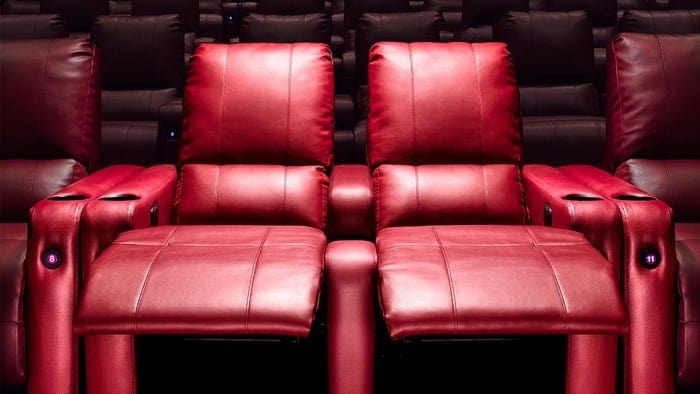 Red leather cinema seats