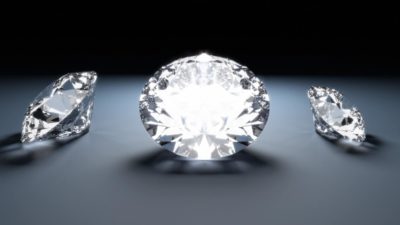 Three diamonds in the spotlight
