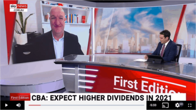 Screengrab of Scott Phillips being interviewed on Sky News