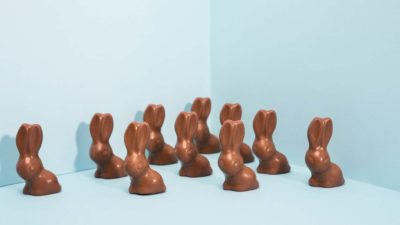 Small chocolate bunnies.