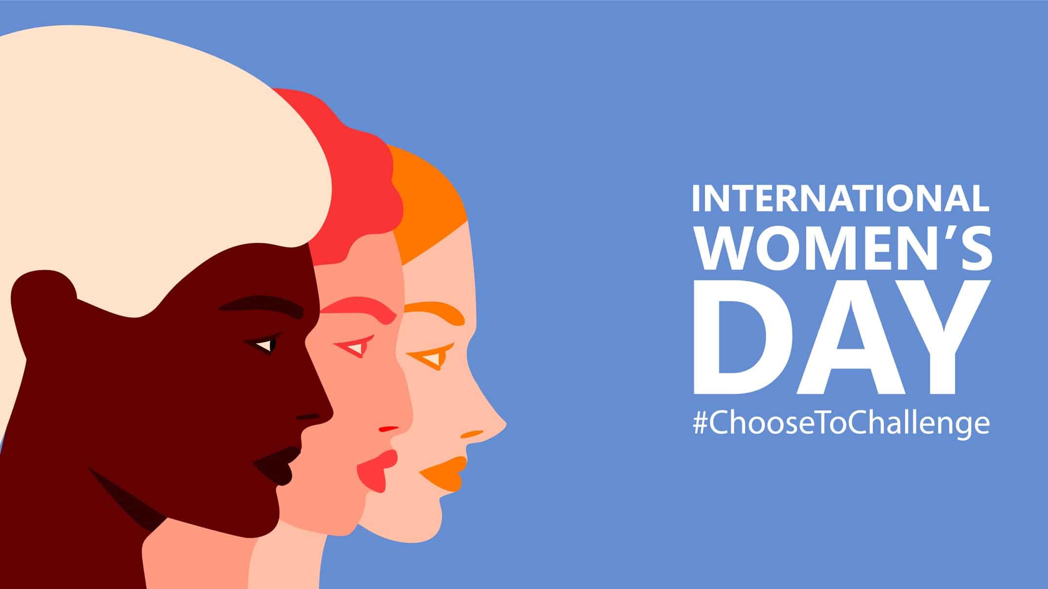 graphic depicting international women's day 2021