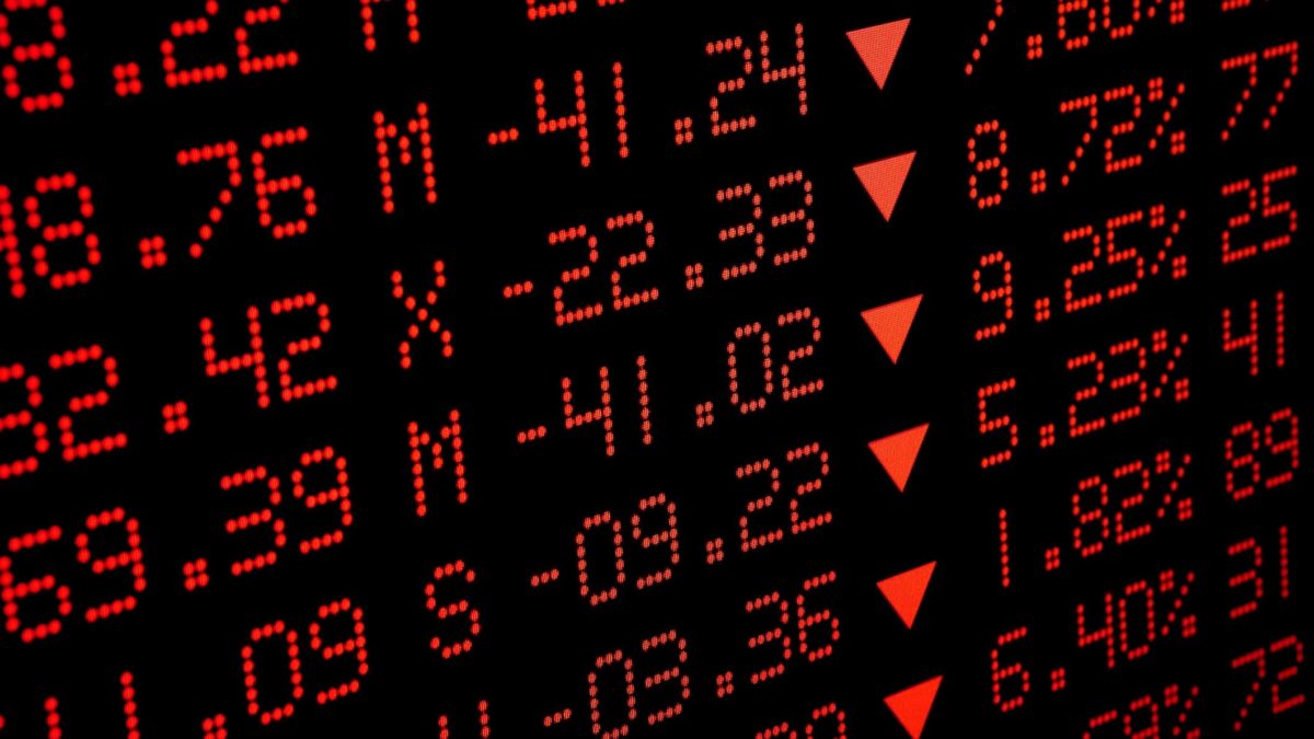 digital screen of Index, Stock, ASX, Ecomony