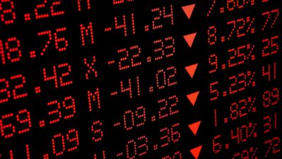 digital screen of Index, Stock, ASX, Ecomony