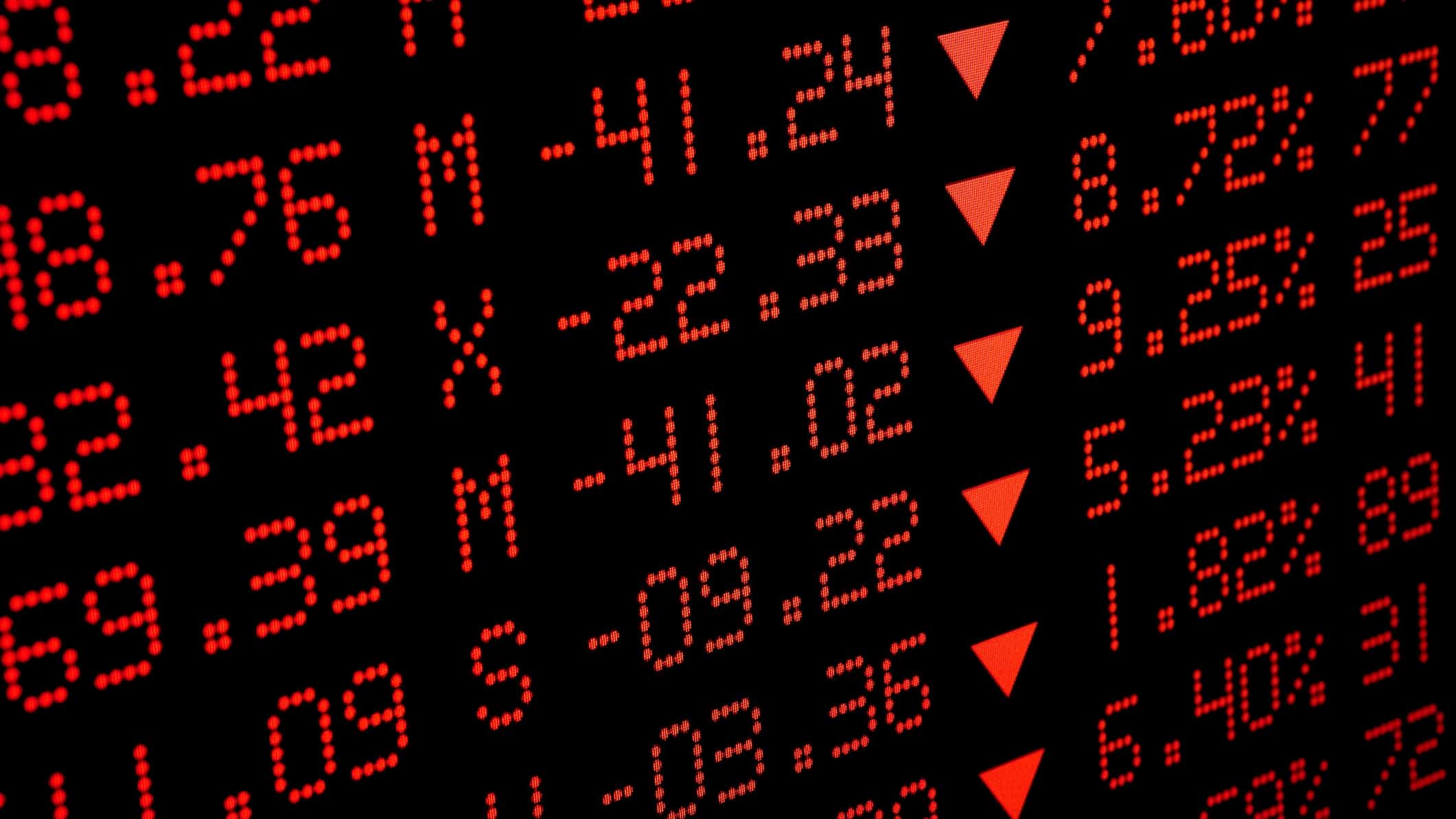 digital screen of Index, Stock, ASX, Ecomony