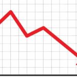 asx share price fall represented by red downward arrow