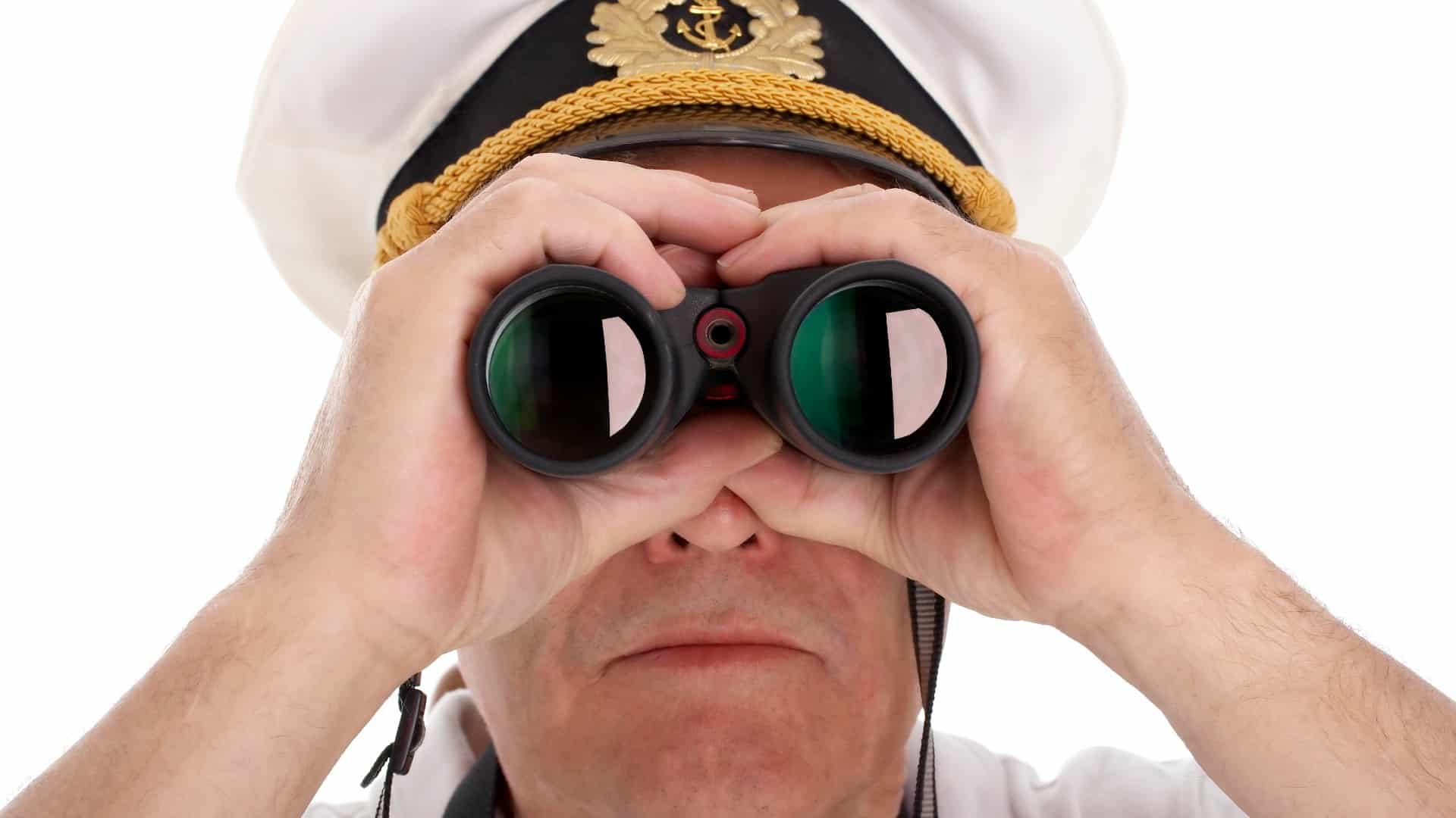 asx share price on watch represented by ship captain looking through binoculars