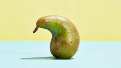 flat asx share price represented by sad looking pear