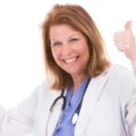 Rising healthcare ASX share price represented by doctor giving thumbs up