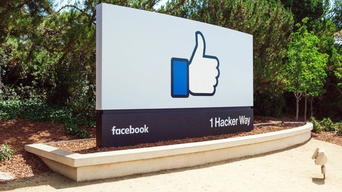 facebook sign outside