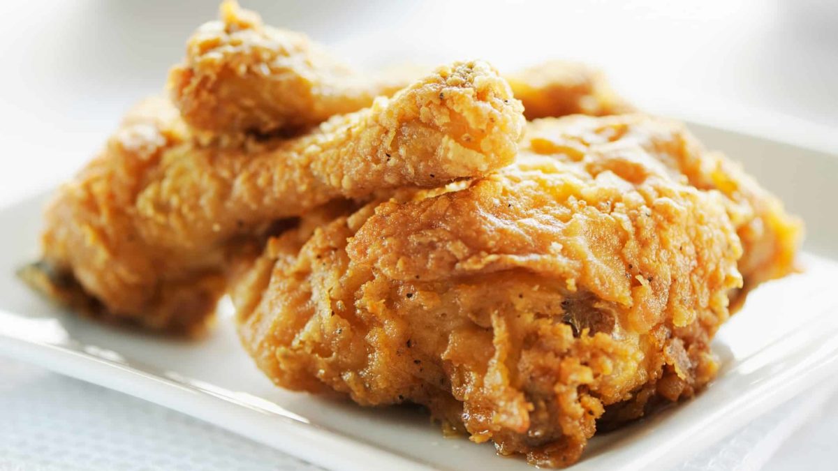 Collins Foods share price pieces of fried chicken