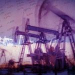 A graphic design of drilling rigs, indicating share price news in ASX mining companies