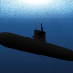 Submarine under water.