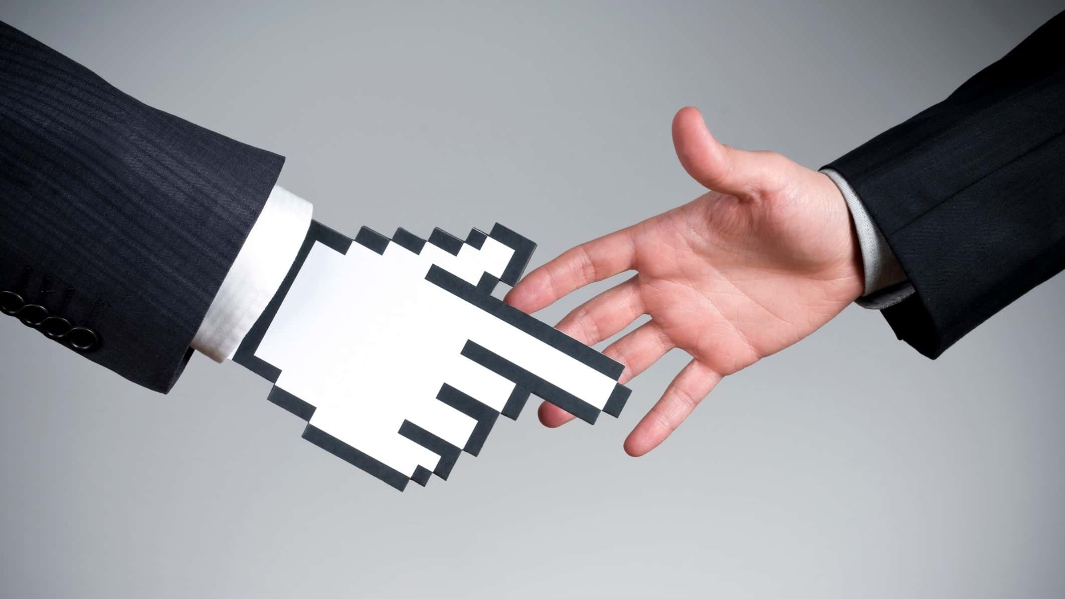 rising asx share price following takeover represented by two people shaking hands
