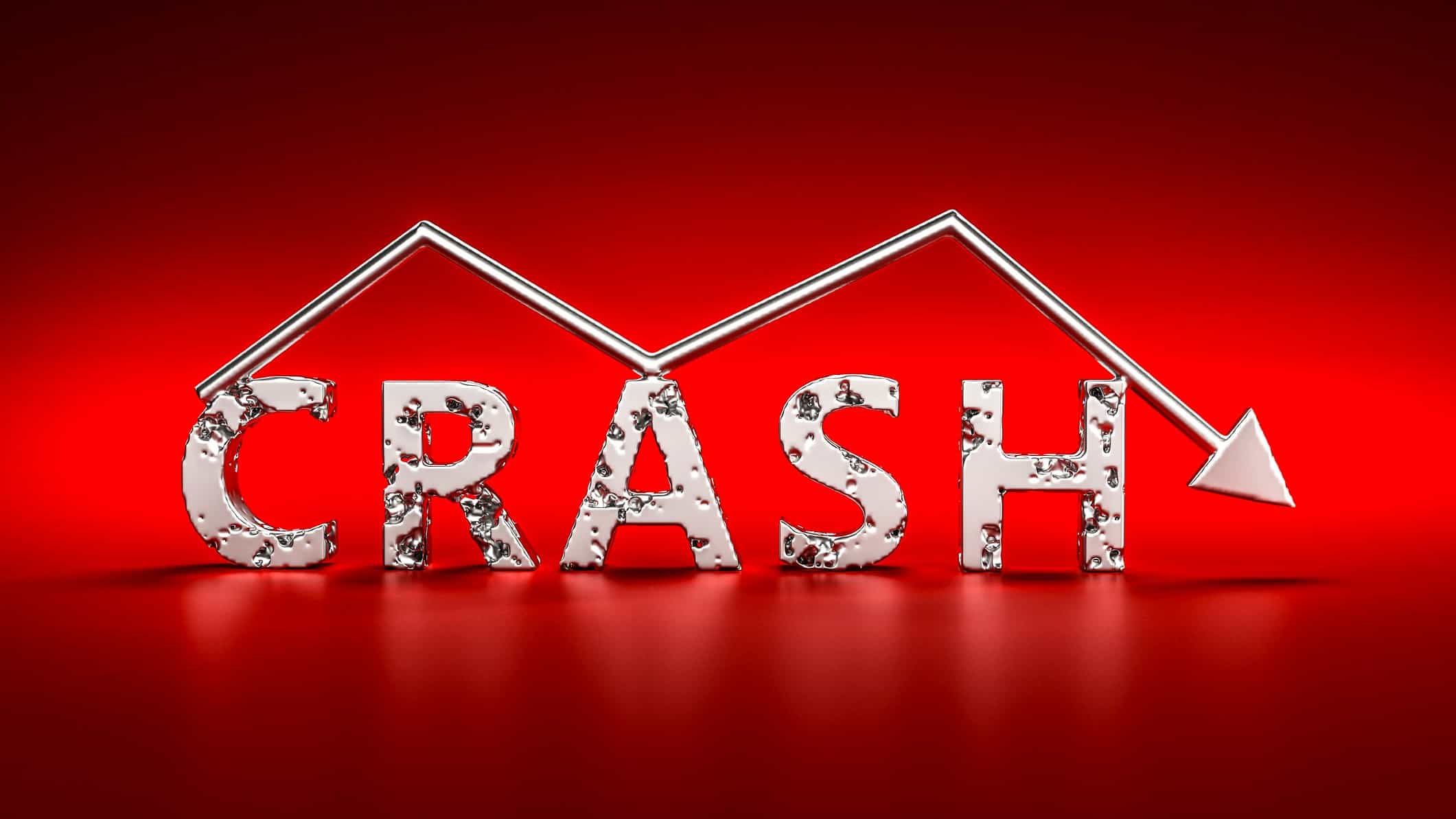 ASX shares COVID the words crash with a declining arrow on top