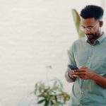 man using a mobile phone