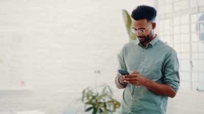 man using a mobile phone