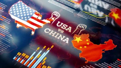 China tech companies shares information about US and China trade war