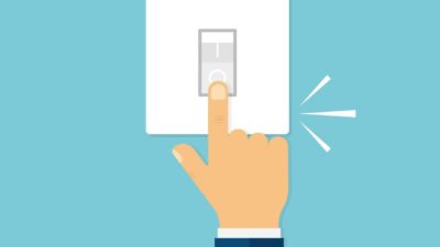 trading halt, hand on off switch, electricity company,