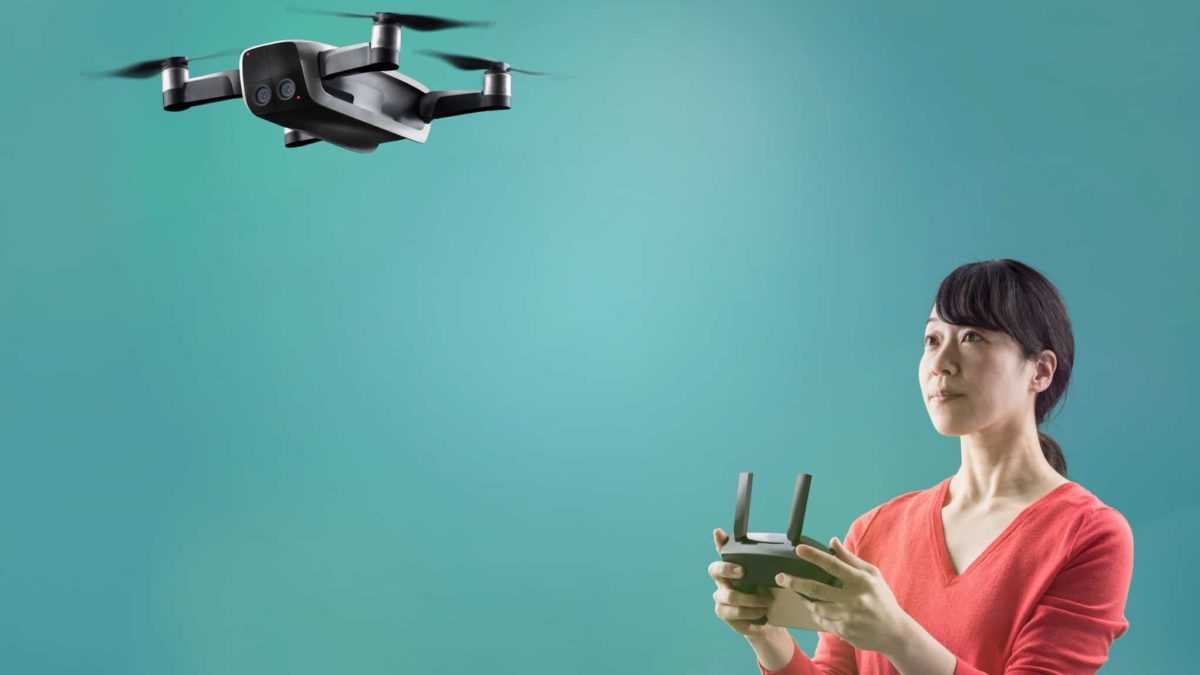 drone technology, drone defence, woman operating drone