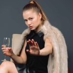 Woman says no to more wine