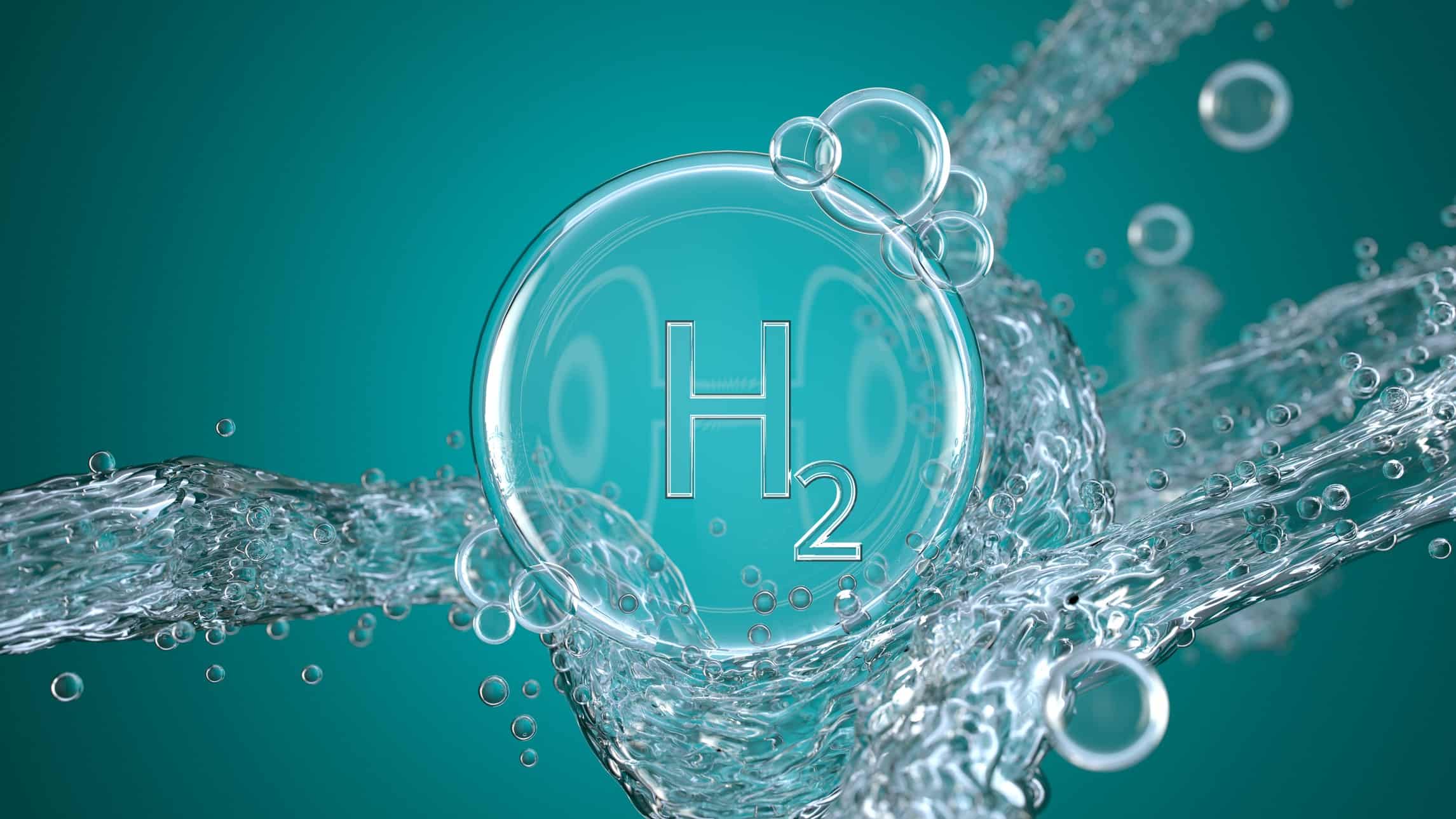 Hydrogen bubble in green