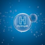 Hydrogen bubble in blue